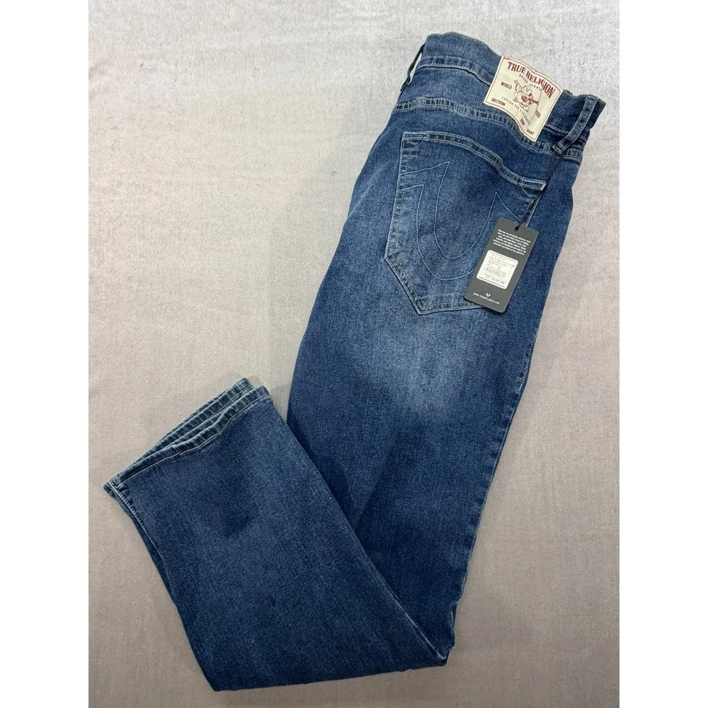 NWT True Religon Bobby Applique Men Denim Jeans 701011 Size 34